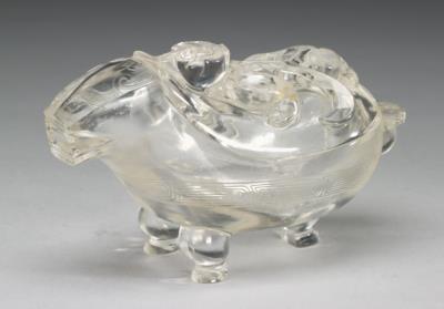 图片[2]-Rock crystal water dripper in the form of a beast-shaped yi vessel, Qing dynasty (1644-1911)-China Archive